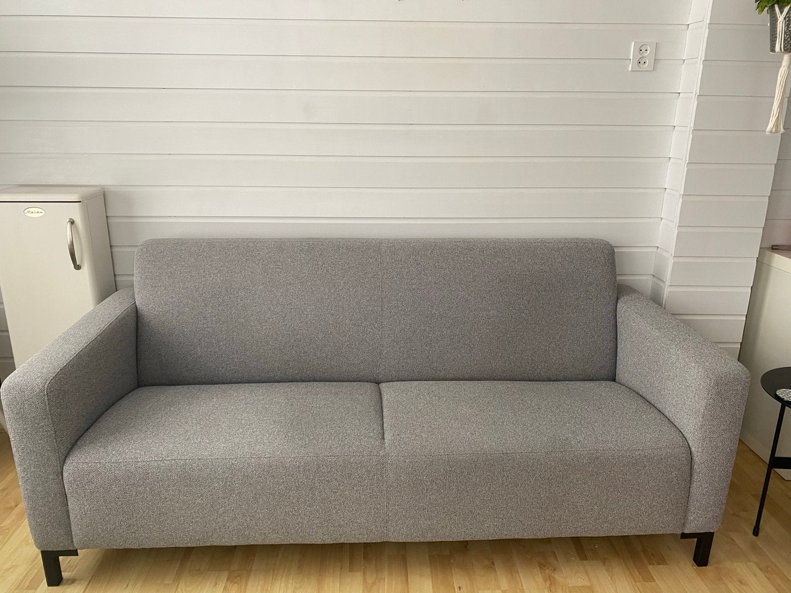 Montel bank - 2,5 zits - grijs - 195 cm - keurige staat, Ophalen, Minder dan 75 cm, 150 tot 200 cm, Driepersoons