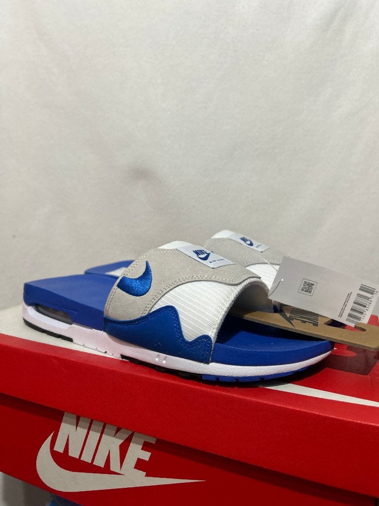 NIEUW IN DOOS! Maat 46 - Nike Air Max 1 Slide Royal Blue, Slippers, Nike, Nieuw, Nike