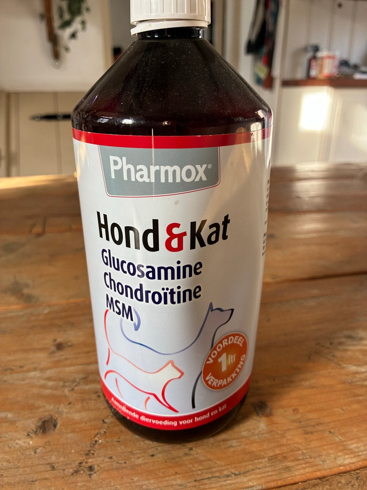 1 liter fles glucosamine voor hond of kat, Ophalen of Verzenden, Hond