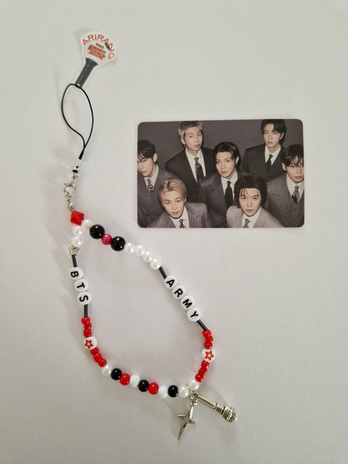 Fanmade BTS Lightstick Charm + Photocard, Ophalen of Verzenden, Nieuw, Overige typen
