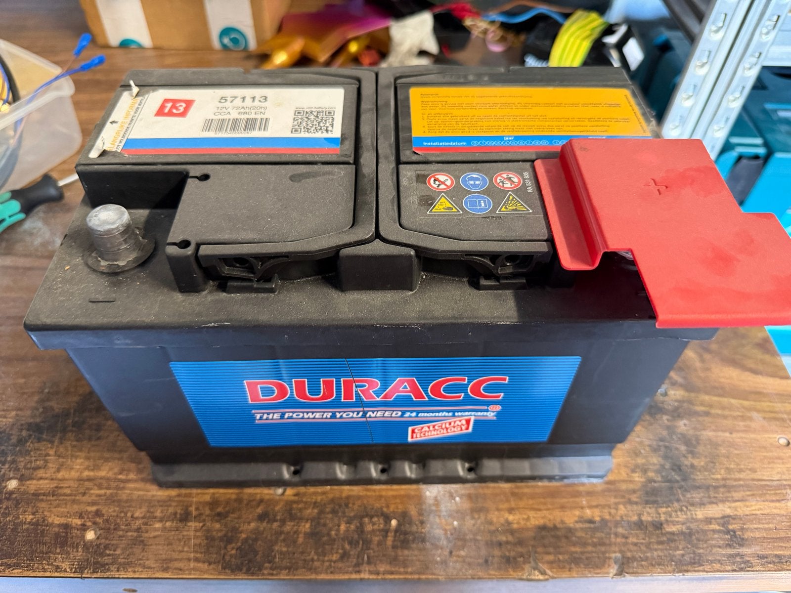 auto accu Duracc, Ophalen of Verzenden, Gebruikt