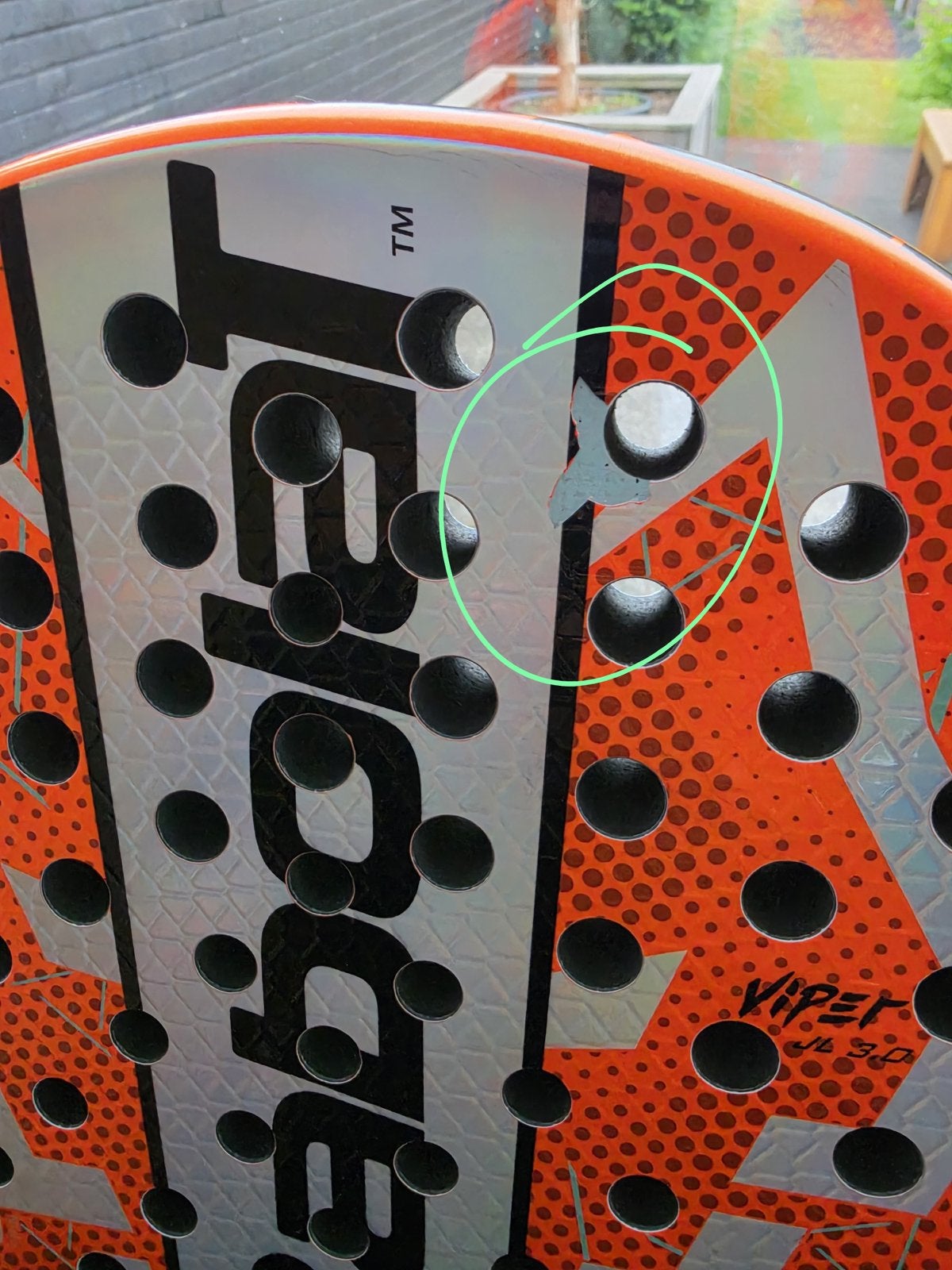 Babolat Viper Padelracket (J. Lebron), Sport en Fitness, Padel, Ophalen, Gebruikt, Padelracket