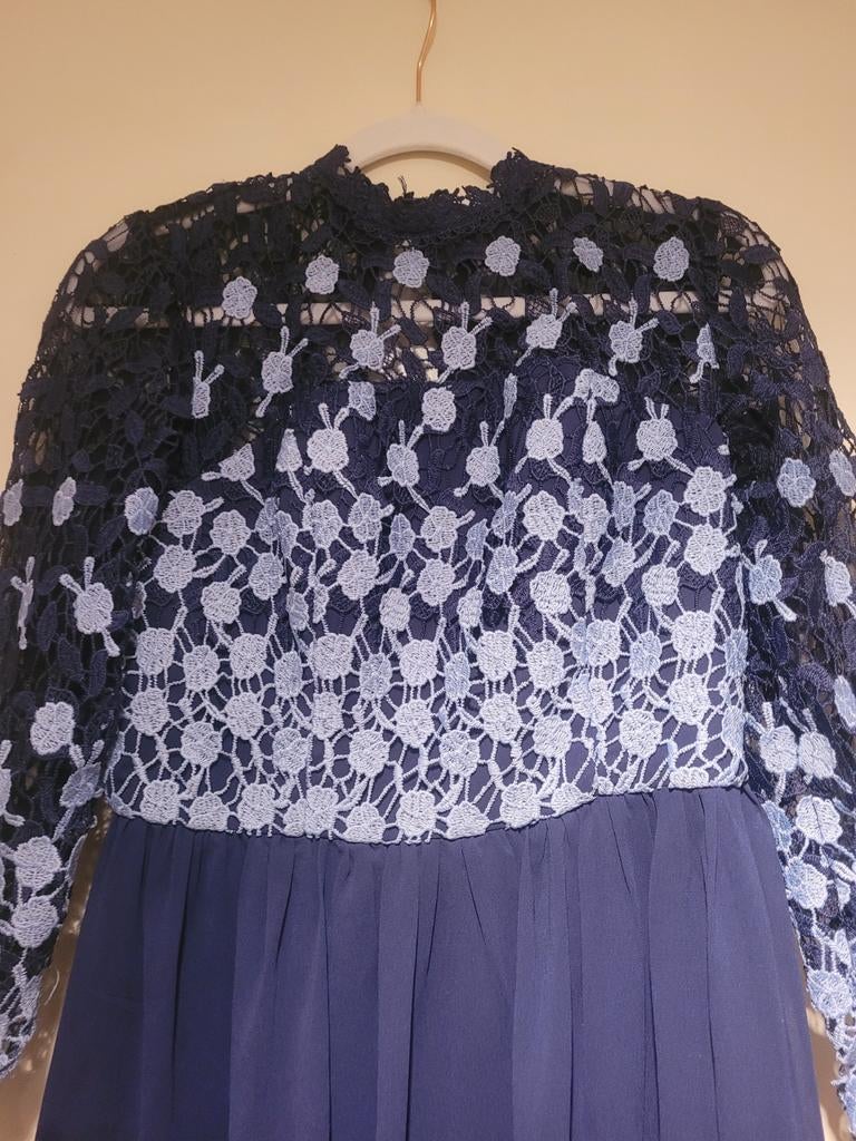 Chi chi london jurk, Verzenden, Zo goed als nieuw, Maat 36 (S), Blauw