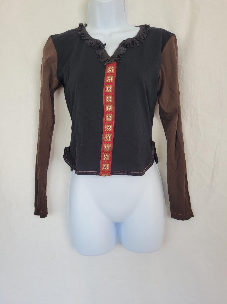 Grappig indianenshirt mt S - Carnaval, Carnaval, ., Ophalen of Verzenden, Zo goed als nieuw