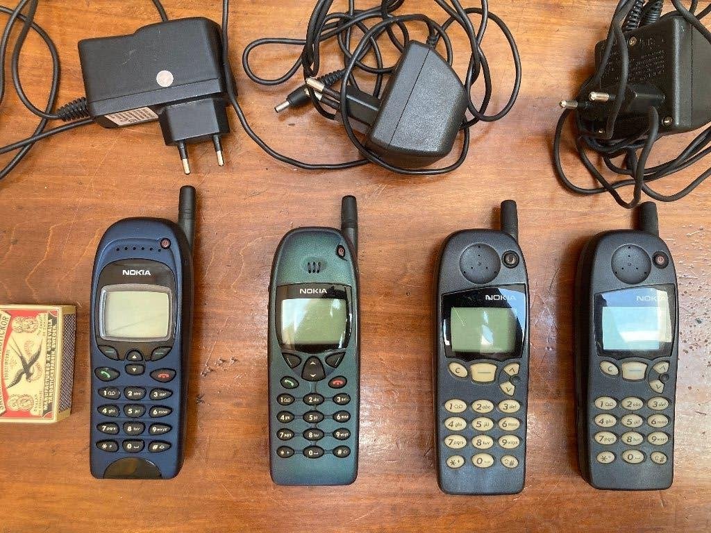Vier Nokia 5110 & 6150 1e generatie mobieltjes museumpiece, Ophalen of Verzenden, Overige typen