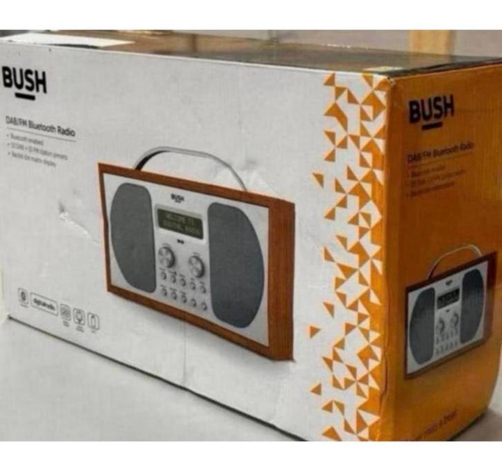 Bush DAB Bluetooth FM-stereo radio alarm houten hout NIEUW, Nieuw, Ophalen of Verzenden, H, H