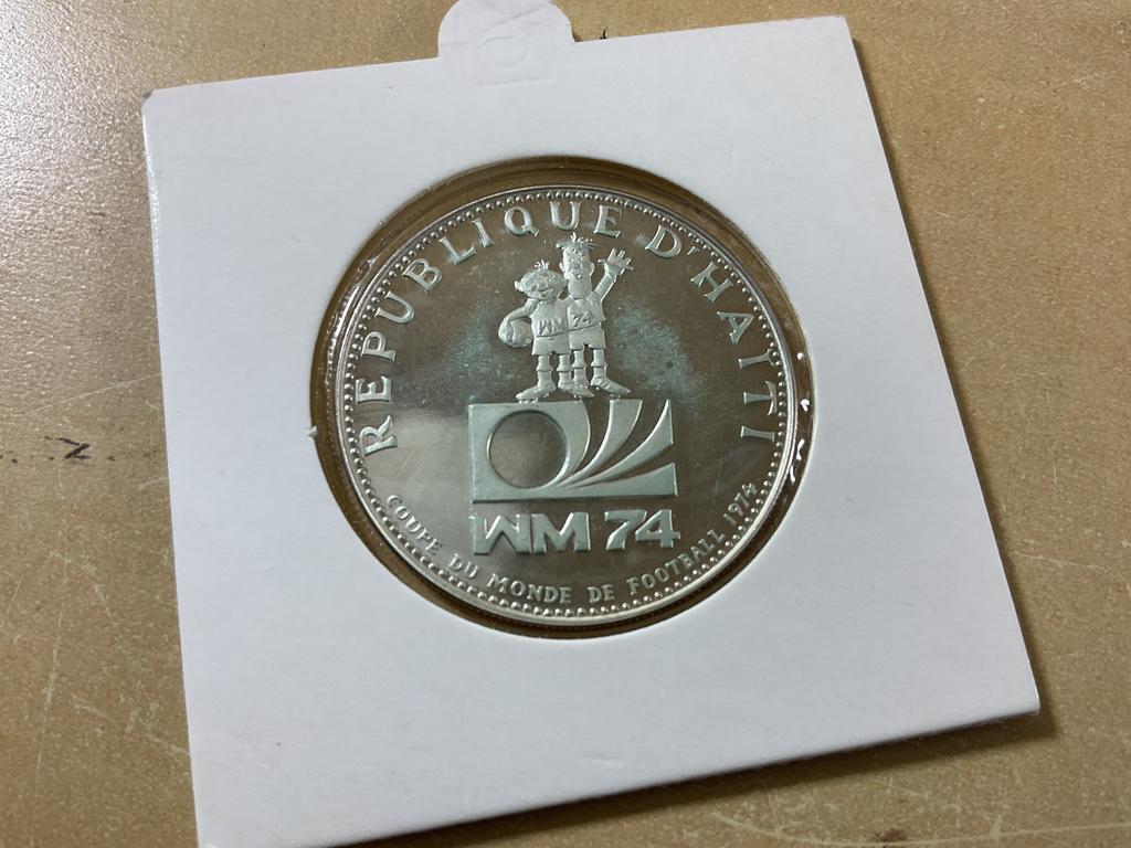 Haiti 25 gourdes 1973 WK voetbal, Ophalen of Verzenden, Noord-Amerika