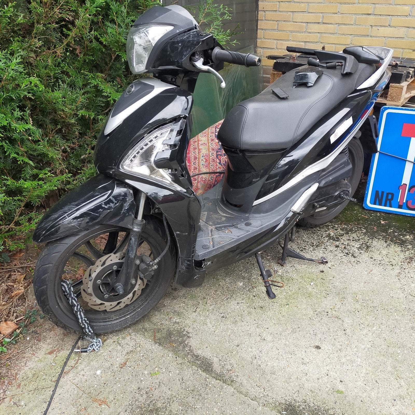 SYM Symfonie 2019 (schade) zwart slechts 3800km op teller, Fietsen en Brommers, Ophalen, Gebruikt, Benzine