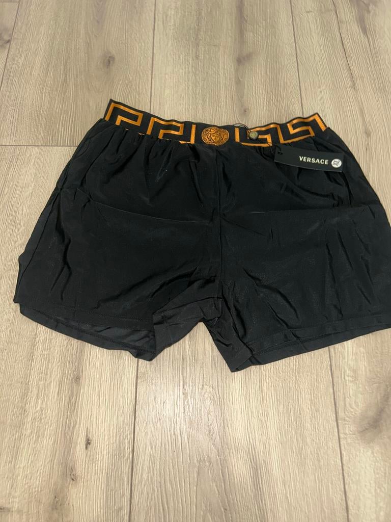 Versace zwembroek, Kleding | Heren, Ophalen of Verzenden, Maat 48/50 (M), Zwart, Zwemshort