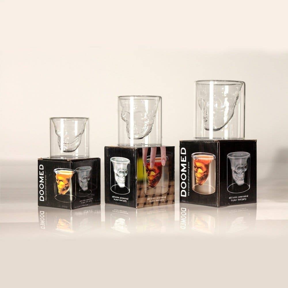 Skull glazen - Drink glazen - Glaswerk - Bar accessoires, Cave & Garden, Verzenden, Nieuw, Kouwe Hoek 1B, Waddinxveen