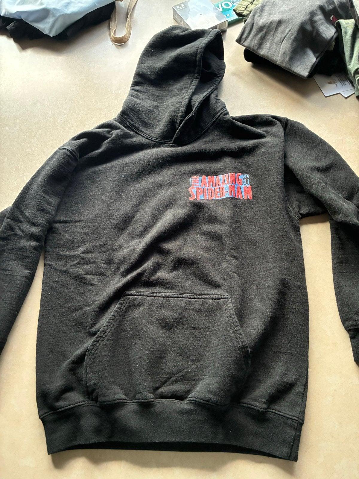 Marvel Spiderman Venom Hoodie Zwart Maat XS, Ophalen, Zo goed als nieuw, Maat 46 (S) of kleiner, Zwart