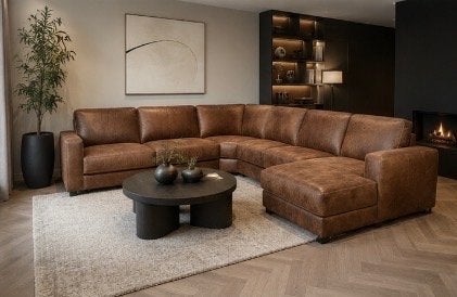 Luxe Riverton hoekbank - DIRECT MEE TE NEMEN, Ophalen, Hoekbank, 75 tot 100 cm, Stof