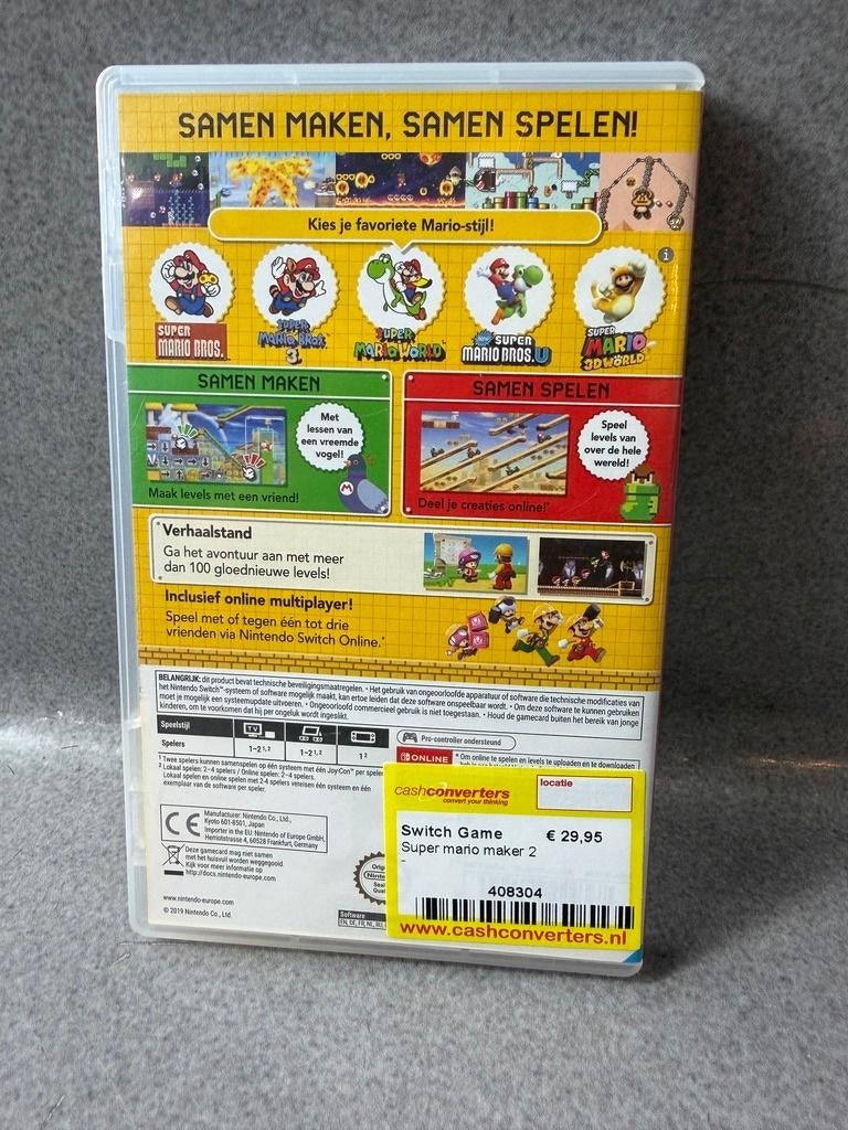 Super Mario Maker 2 | Nintendo Switch game | 408304, Avontuur en Actie, Online, Gebruikt, 1 speler