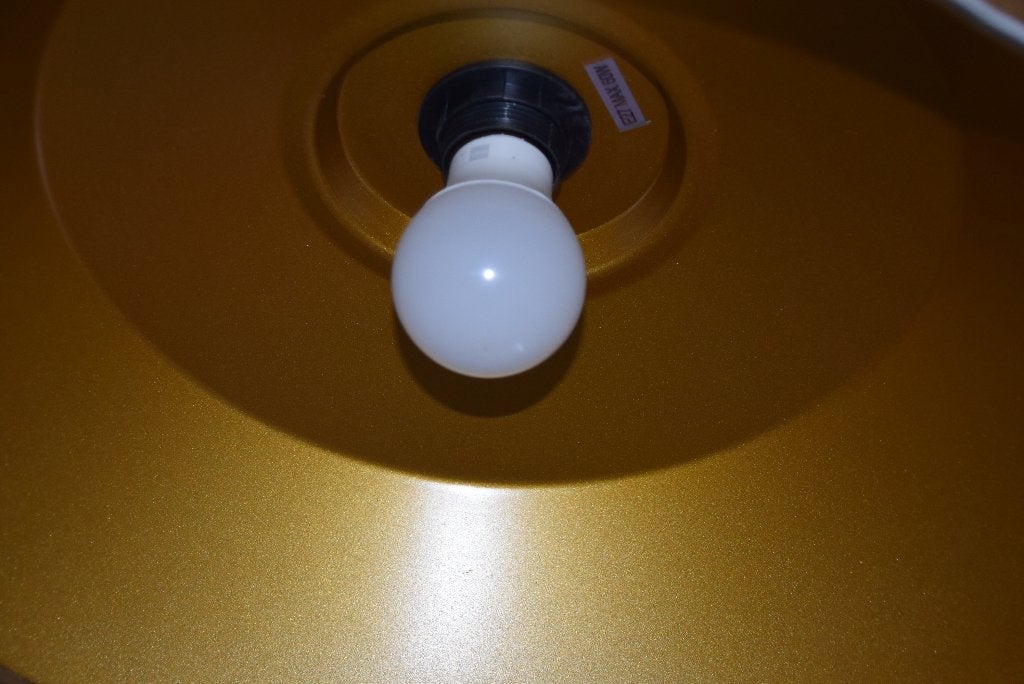 lamp, Huis en Inrichting, Lampen | Hanglampen, Ophalen of Verzenden, Gebruikt, Metaal, E27 (groot)