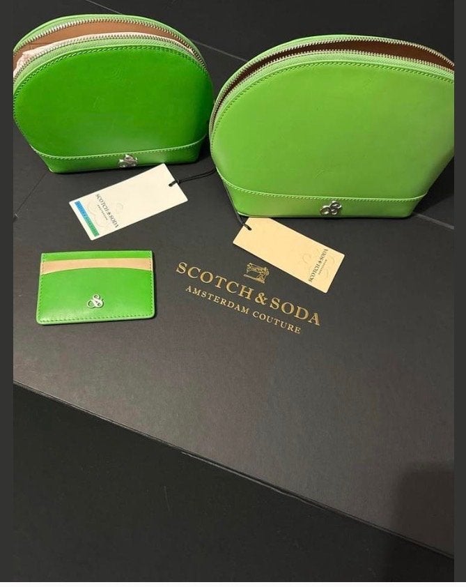 Scotch & Soda Make-up Tasjes & Pasjeshouder Set - Nieuw, Ophalen of Verzenden, Nieuw, Groen, Overige typen