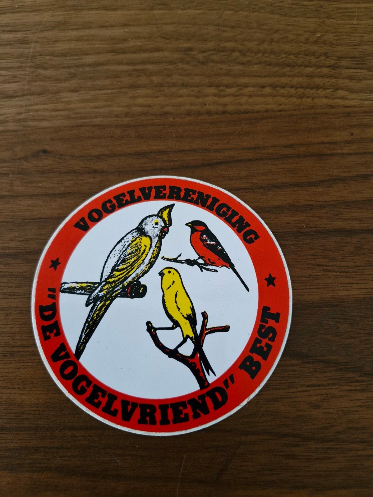 9389 Vintage sticker Vogelvereniging "De Vogelvriend" Best, Ophalen of Verzenden, Gebruikt, Dier en Natuur