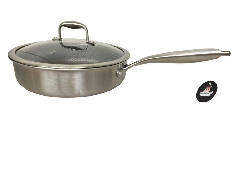 Eisenbach RVS braadpan hapjespan 28 cm- honinggraad krasvrij, Braadpan, Nieuw, Ophalen of Verzenden, Rvs