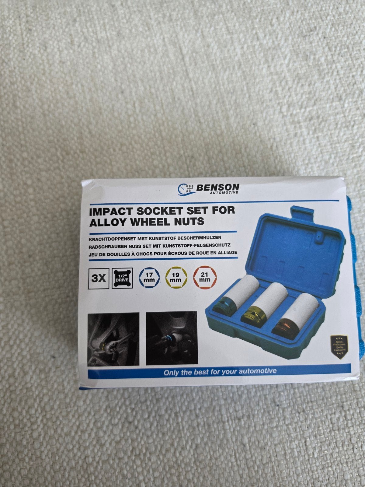 Benson Automotive Doppenset Impact Socket Set 17, 19, 21mm, Ophalen of Verzenden, Nieuw