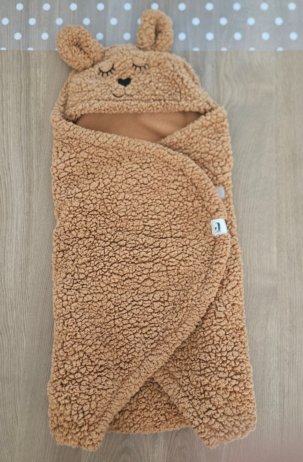 Jollein wikkeldeken bunny Bruin/caramel, Bakerzak of Bakerdoek, Jollein, Ophalen of Verzenden, Zo goed als nieuw