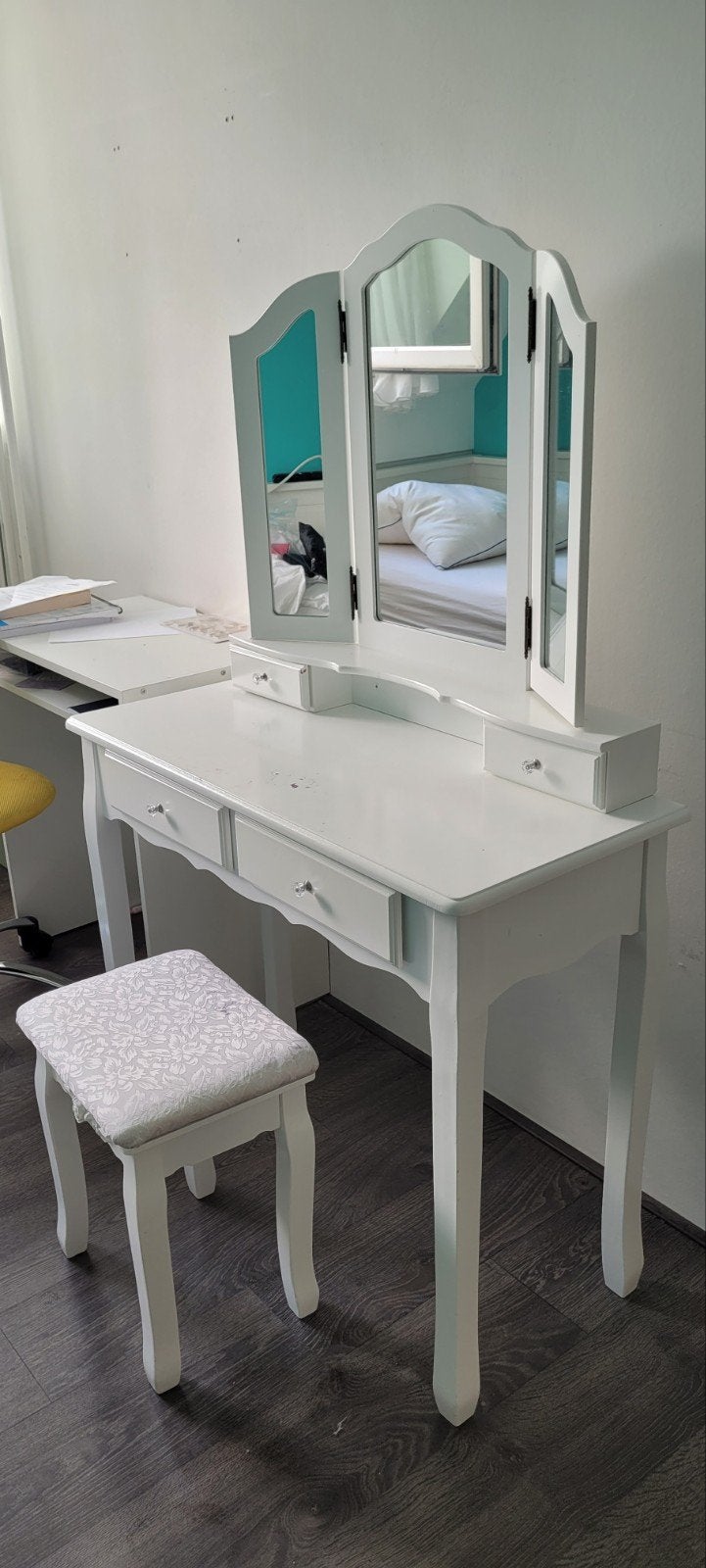 Make-up tafel voor meisjes, Huis en Inrichting, Klassiek, Meisjeskamer, Gebruikt, 100 tot 150 cm, Hout