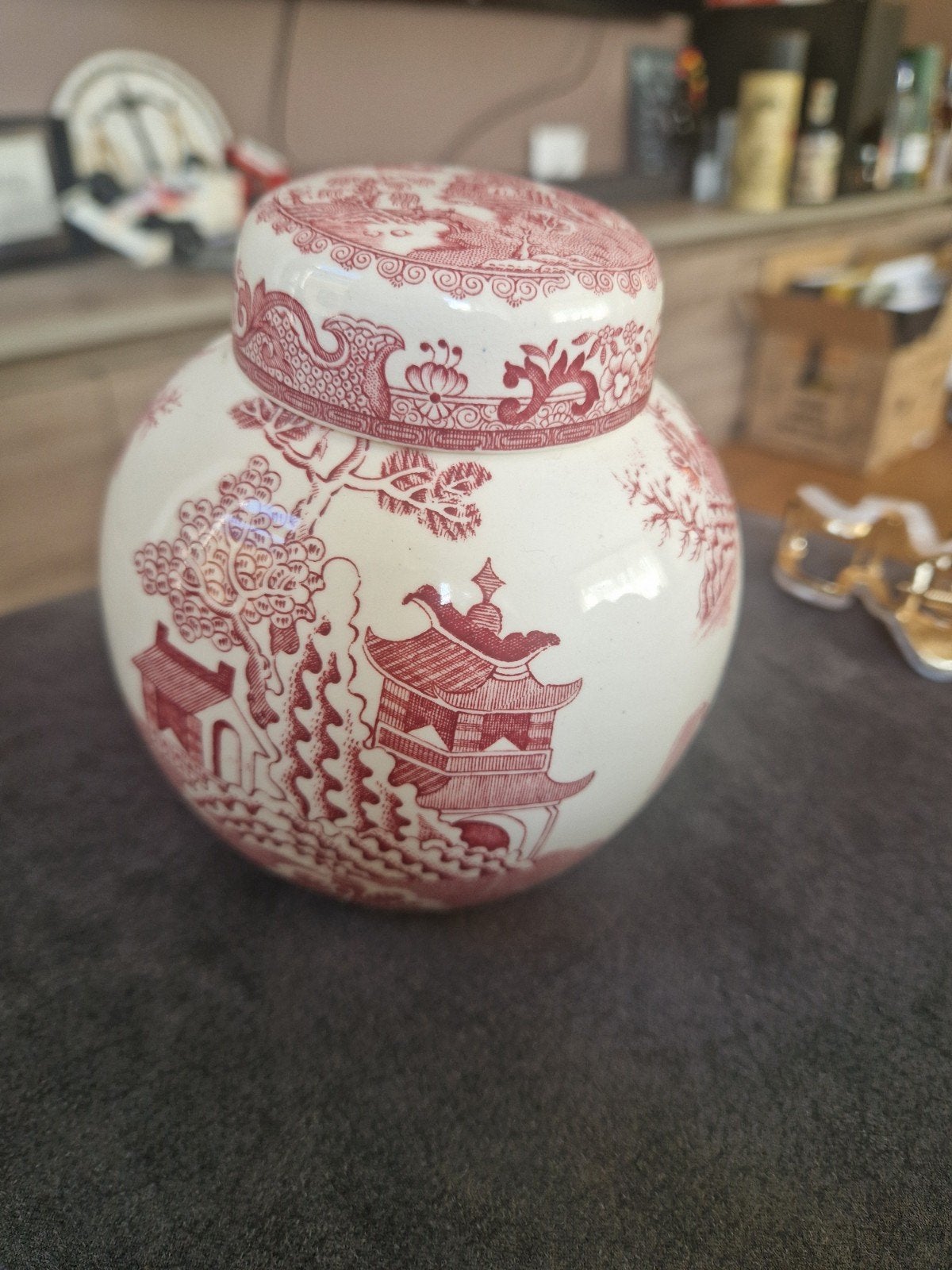 Mason's Patent Ironstone China Gemberpot - Rood/Wit, Antiek en Kunst, Ophalen