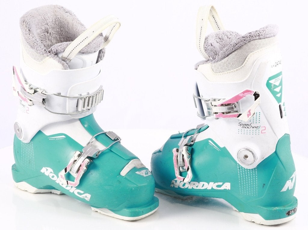 28,5 29 EU kinder skischoenen NORDICA SPEEDMACHINE J2, Gebruikt, Verzenden, 100 tot 140 cm, Schoenen