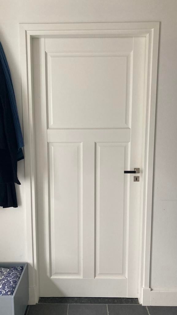 3 stompe paneeldeuren hardhout verschillende maten, Doe-het-zelf en Verbouw, Deuren en Horren, Ophalen, Minder dan 80 cm, Binnendeur