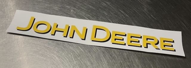 JOHN  DEERE   sticker  50  8 cm, Ophalen of Verzenden