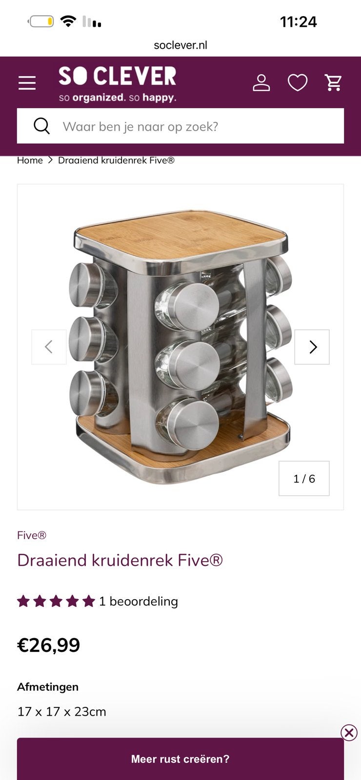Draaiend kruidenrek, Ophalen, Zo goed als nieuw