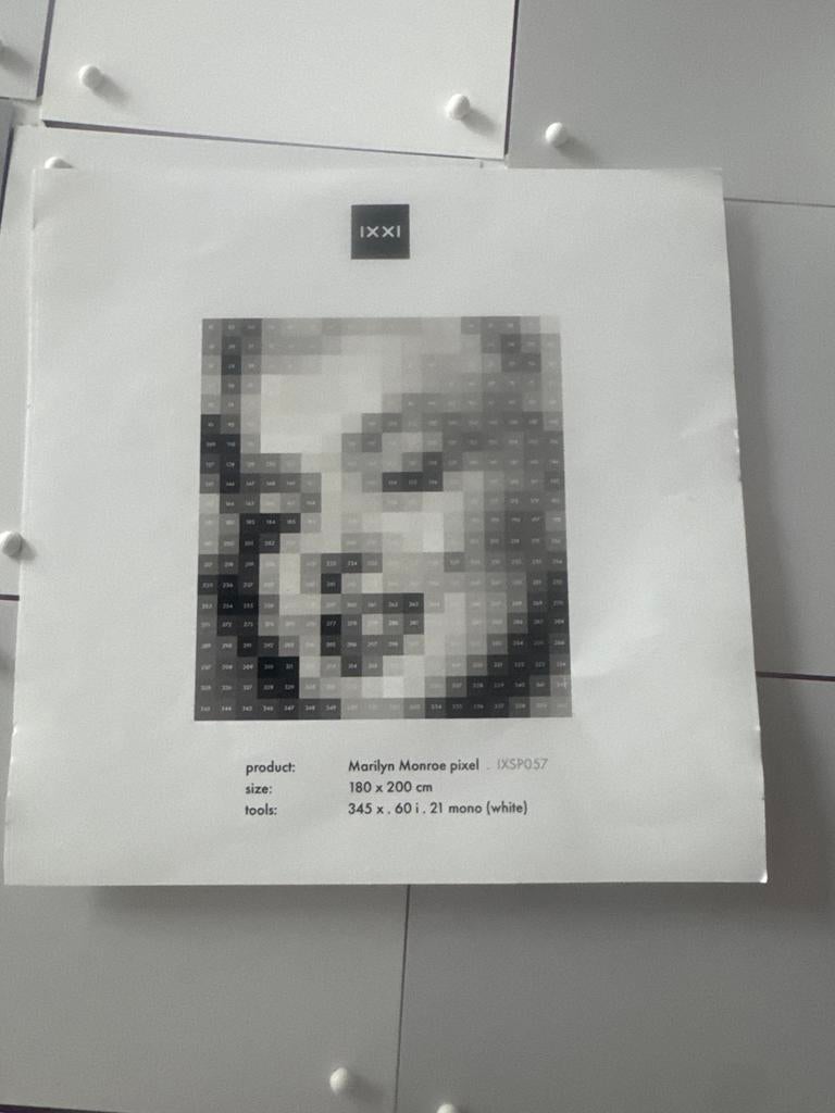 IXXI Marilyn Monroe Pixel Wandposter 180x200cm, Meerkleurig, Ophalen of Verzenden, Zo goed als nieuw, Wandbord of Wandpaneel