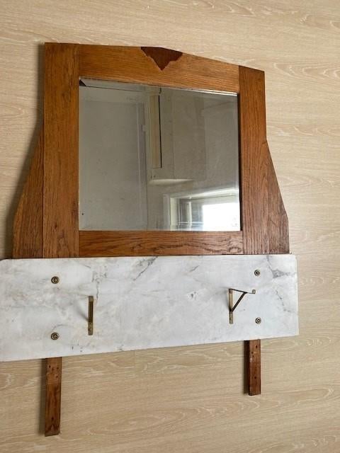antieke spiegel, Antiek en Kunst, Ophalen, Rechthoekig, 50 tot 100 cm, Minder dan 100 cm