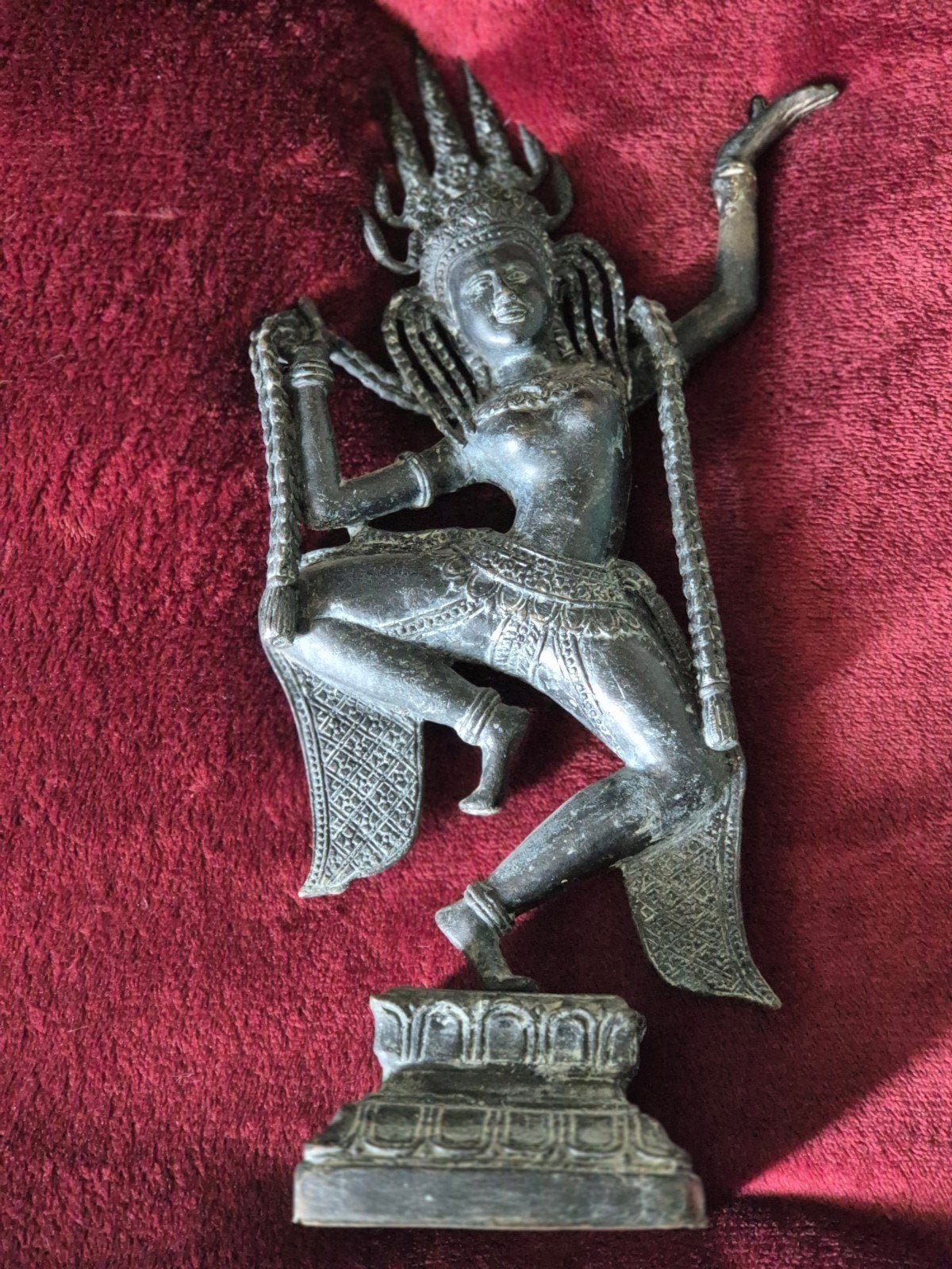 Oosterse danseres sculptuur, 40 cm hoog, Ophalen of Verzenden, Gepatineerd, Beeld, Azië