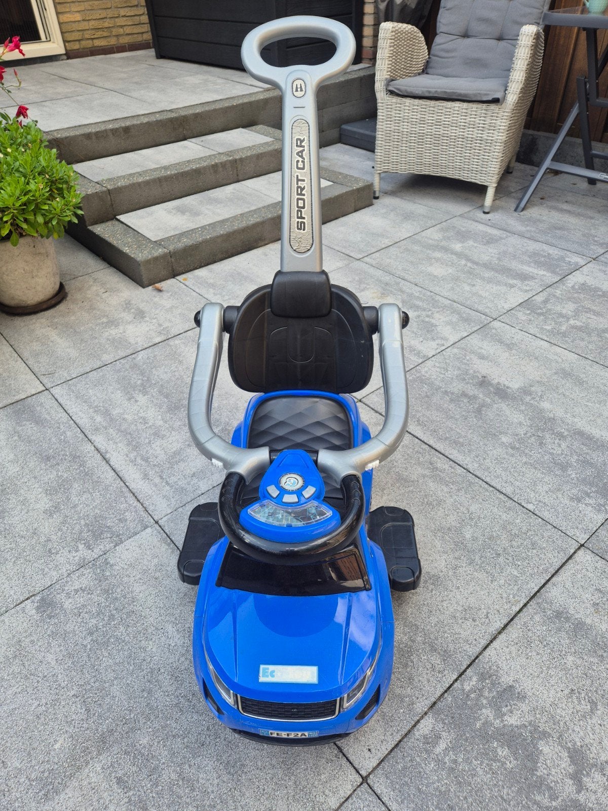 Blauwe loopauto met duwstang - Sport Car, Ophalen, Gebruikt