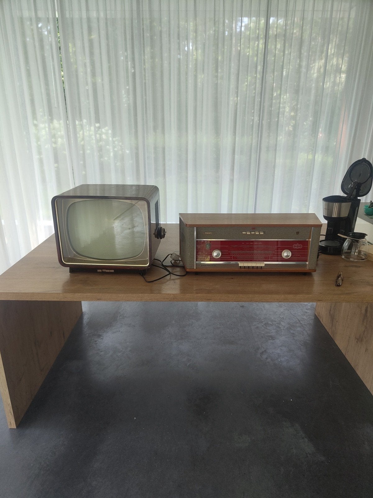 Vintage TV en Radio Set - Decoratieve Stukken, Ophalen of Verzenden