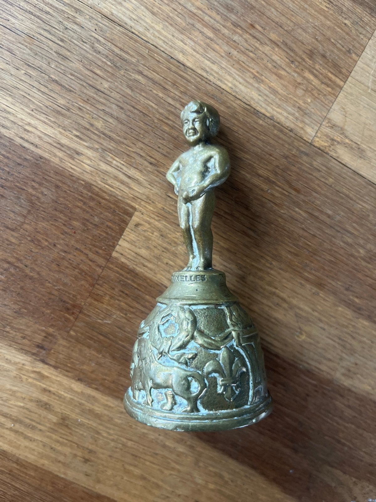 Vintage Manneken Pis Bel - koper, Ophalen of Verzenden