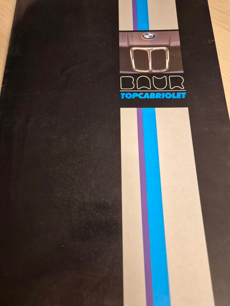 Baur cabriolet folder jaren 80 BMW e21 izgst éérste 3 serie, Boeken, Ophalen of Verzenden, Zo goed als nieuw, BMW