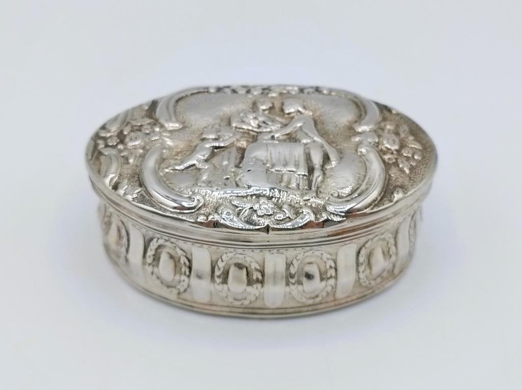 Zilveren snuifdoos, C. van Hoek, Amsterdam, 1802, Antiek en Kunst, Antiek | Goud en Zilver, Verzenden