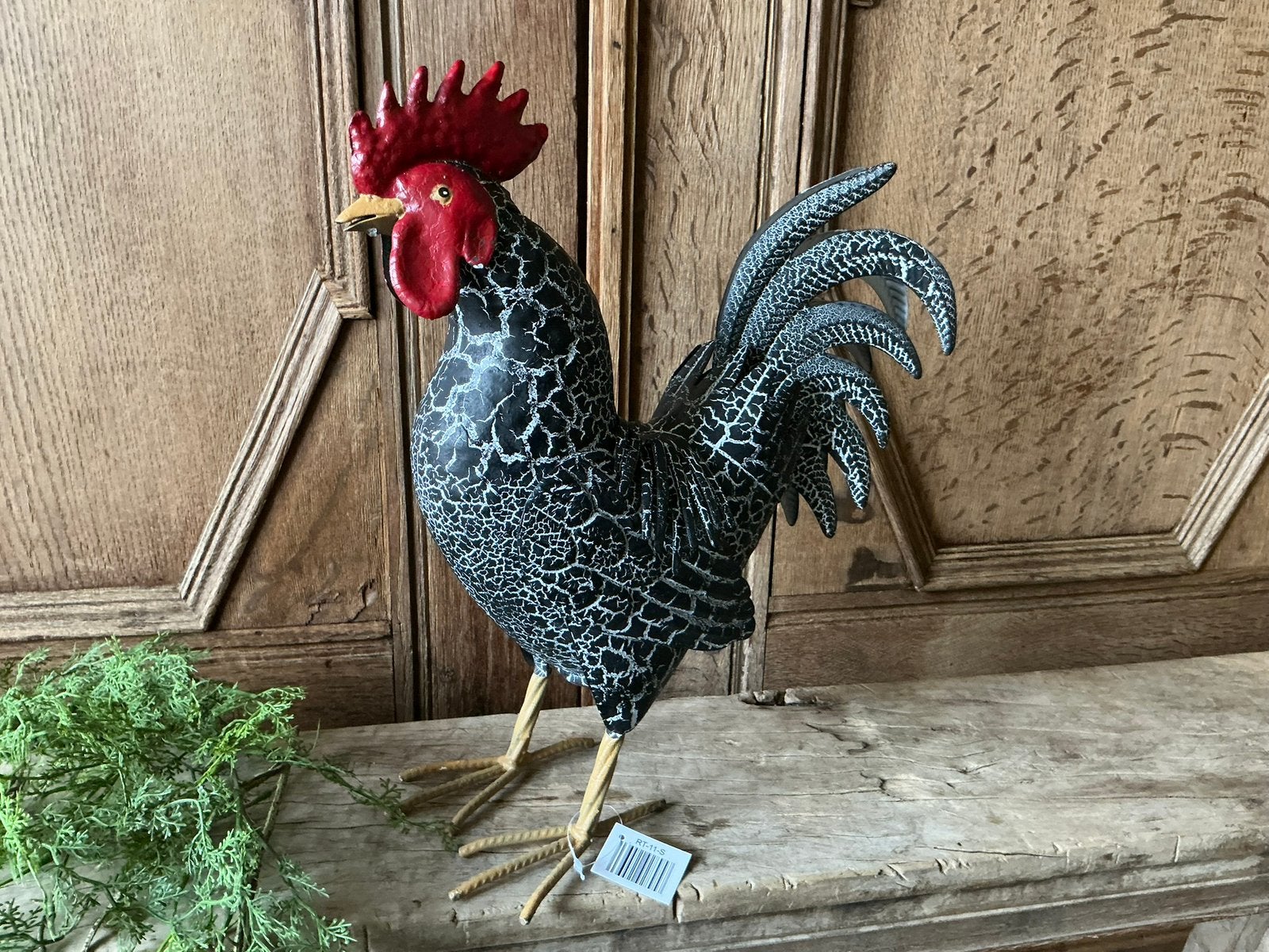 NIEUW metalen krielkip kip haan grijs, Ophalen of Verzenden, Nieuw