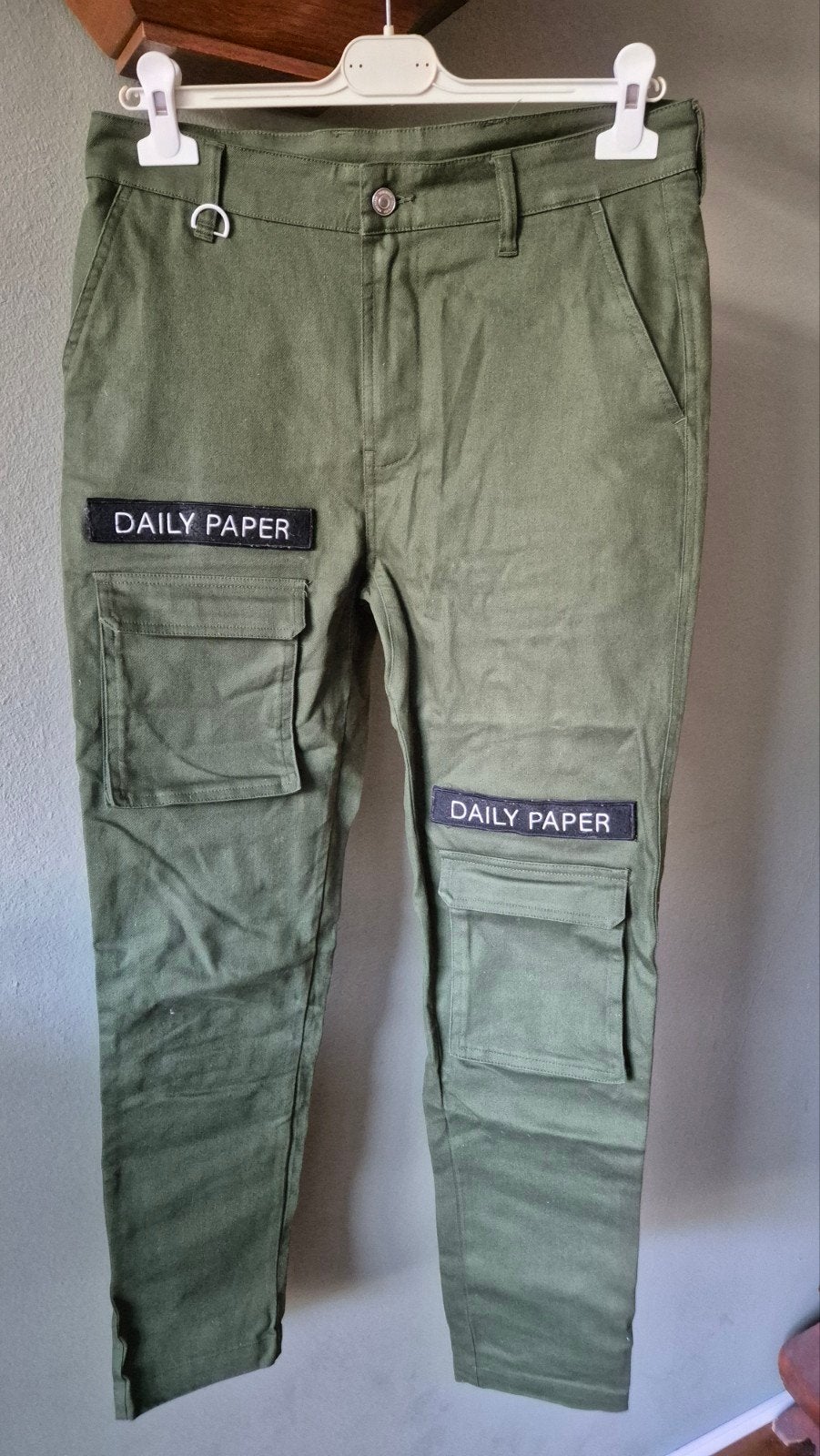 Danny Paper donker leger groene broek mt M, Maat 38/40 (M), Daily Paper, Ophalen of Verzenden, Zo goed als nieuw