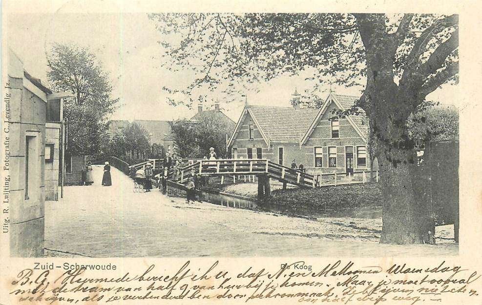 304-220-033 Zuid-Scharwoude De Koog, Verzamelen, Ansichtkaarten | Nederland, Verzenden, Voor 1920, Noord-Holland