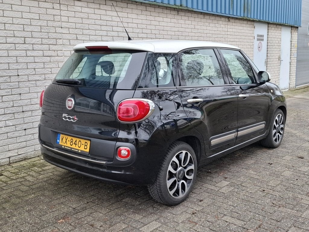 Fiat500 L 0.9 TwinAir Pop Airco/Cruise/Boekjes ✅, 21 km/l, Gebruikt, Euro 6, Zwart