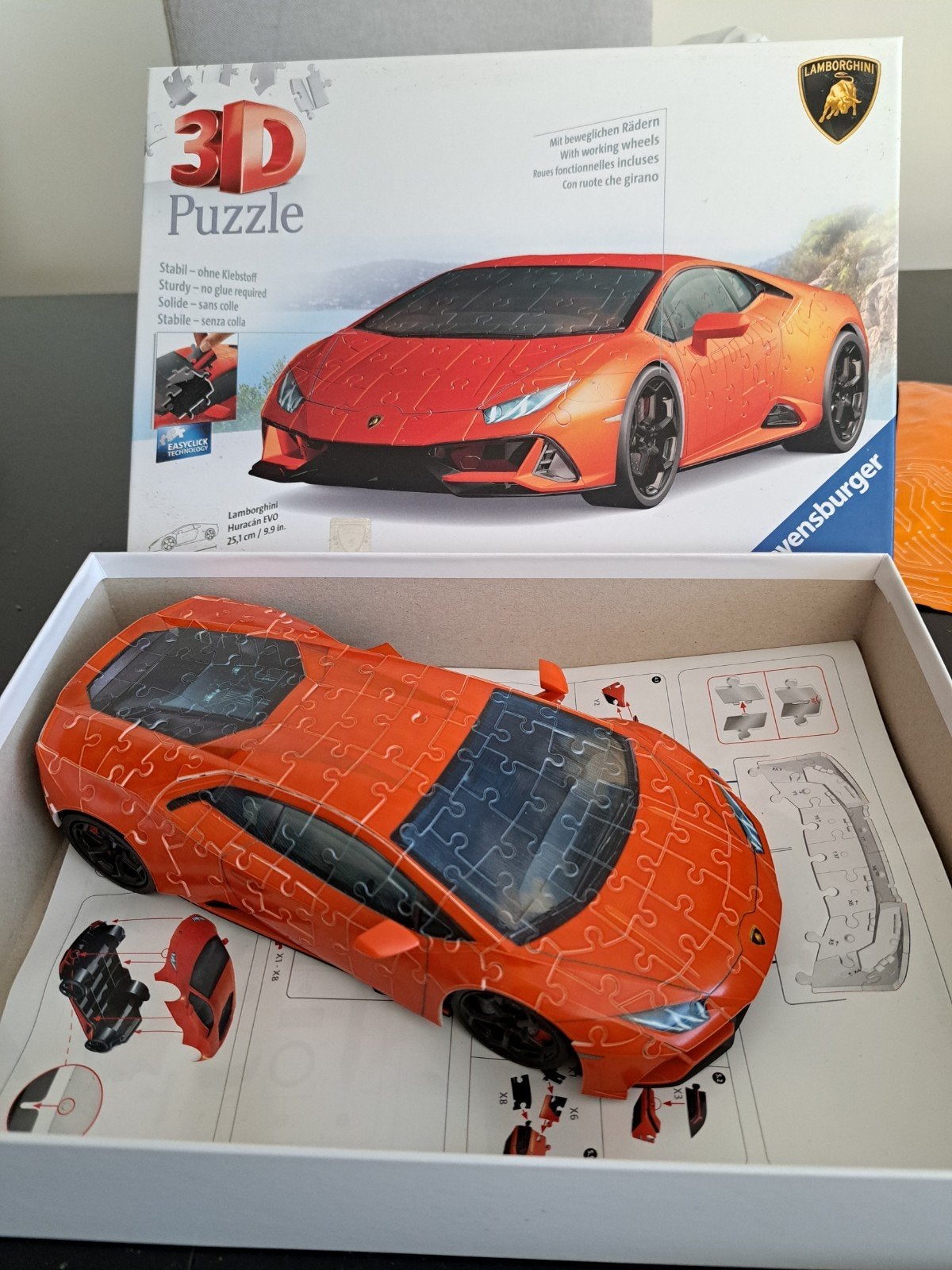 Ravensburger 3D Puzzle Lamborghini Huracán EVO, Hobby en Vrije tijd, Ophalen of Verzenden, Zo goed als nieuw, Rubik's of 3D-puzzel