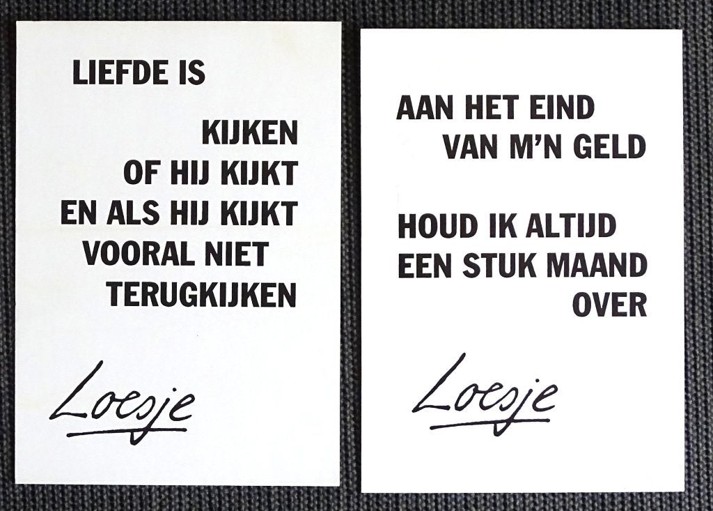 3 ANSICHTKAARTEN met thema LOESJE plus vele andere, Verzamelen, Ophalen of Verzenden, 1980 tot heden, Ongelopen, Overige thema's