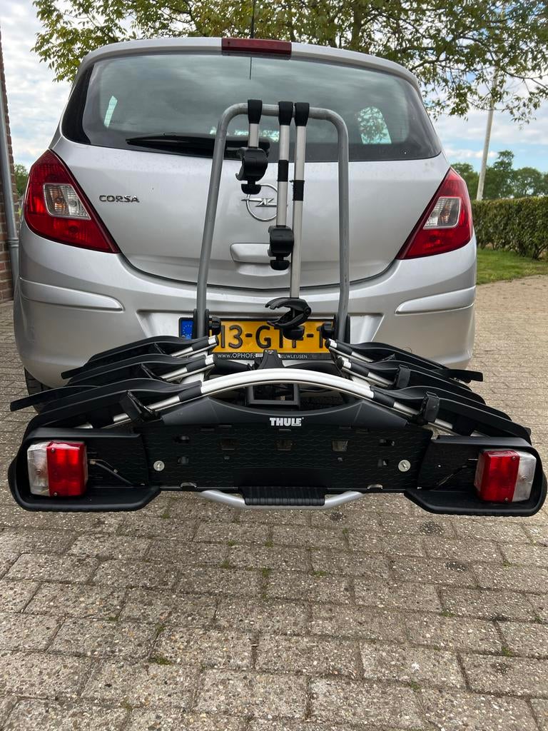 Thule EuroWay 921 Trekhaakdrager voor 3 fietsen, Auto diversen, Fietsendragers, Ophalen, 3 fietsen of meer, Gebruikt, Trekhaakdrager
