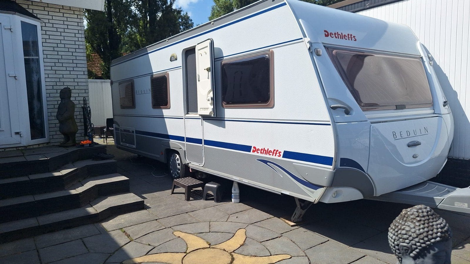 Dethleffs Beduin 4 a 5 persoons luxe caravan, Caravans en Kamperen, Caravans, Vast bed, Rondzit, 750 - 1000 kg, Particulier