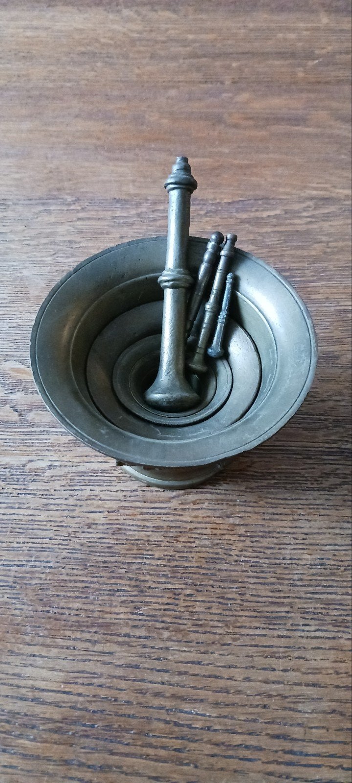 APARTE BRONZEN VIJZEL SET 4 in 1 GROTE MET RELIËF DECORATIE, Ophalen of Verzenden