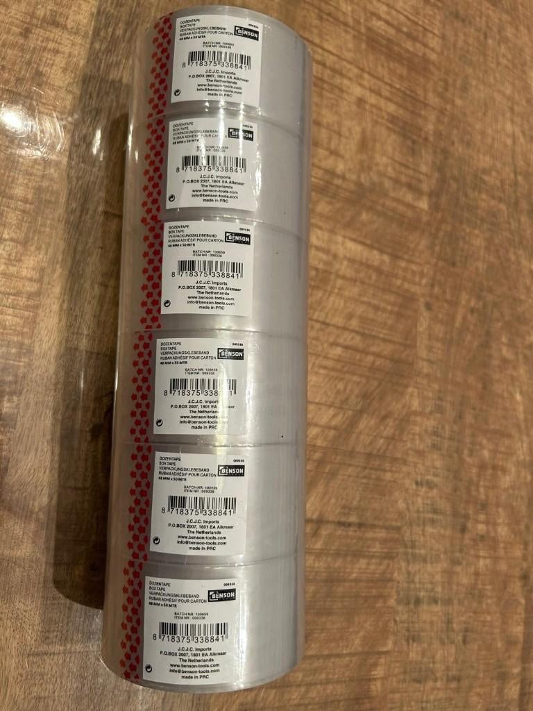 Benson Transparante verpakkingstape, Doe-het-zelf en Verbouw, Kratten en Dozen, Doos, Ophalen of Verzenden, Minder dan 40 cm, Nieuw