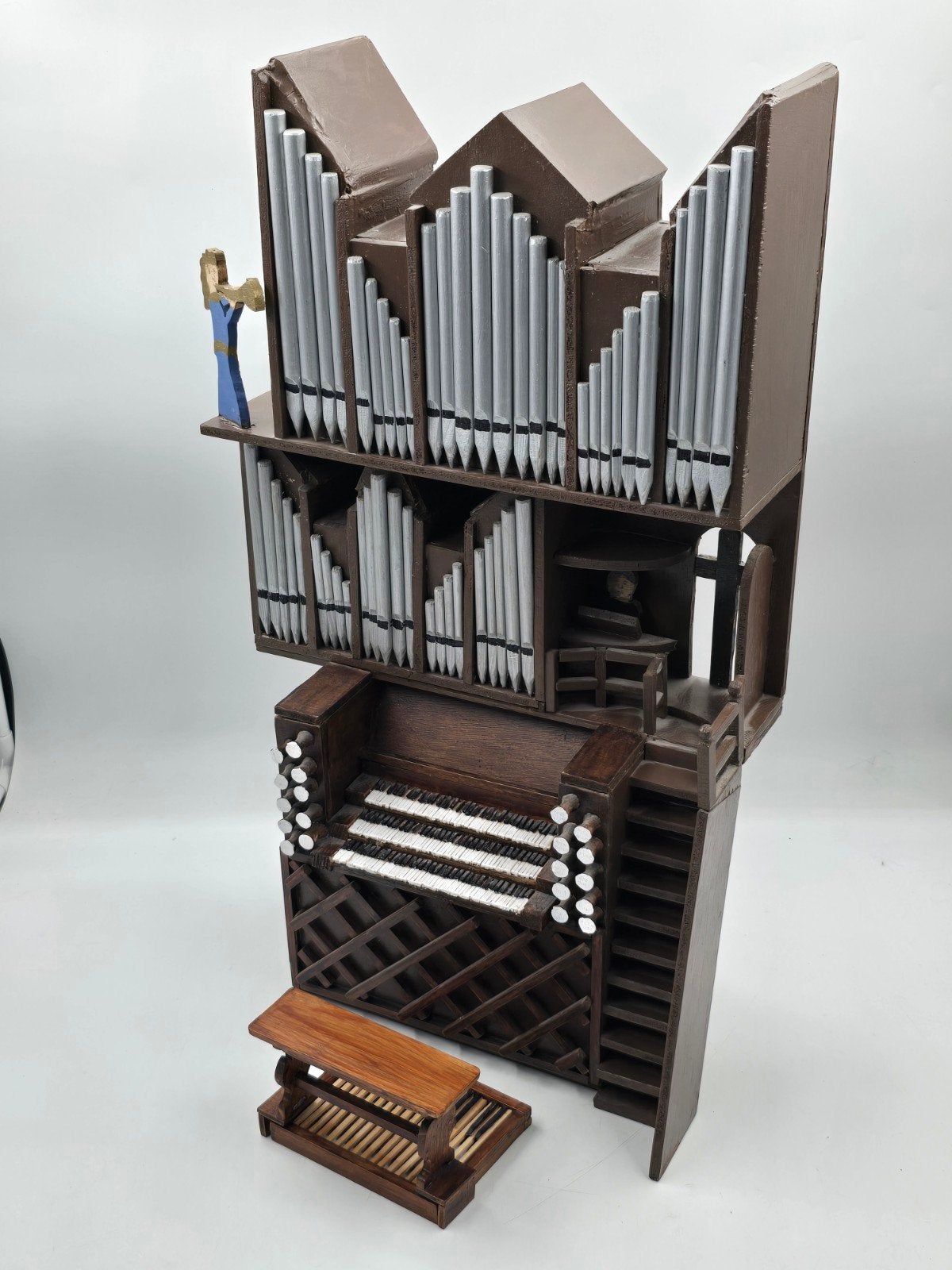 Schaalmodel, groot miniatuur van een kerkorgel, 57 cm hoog, Ophalen of Verzenden