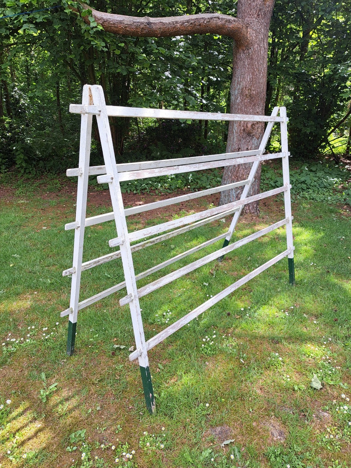 Vintage houten droogrek wasrek, Ophalen, Gebruikt