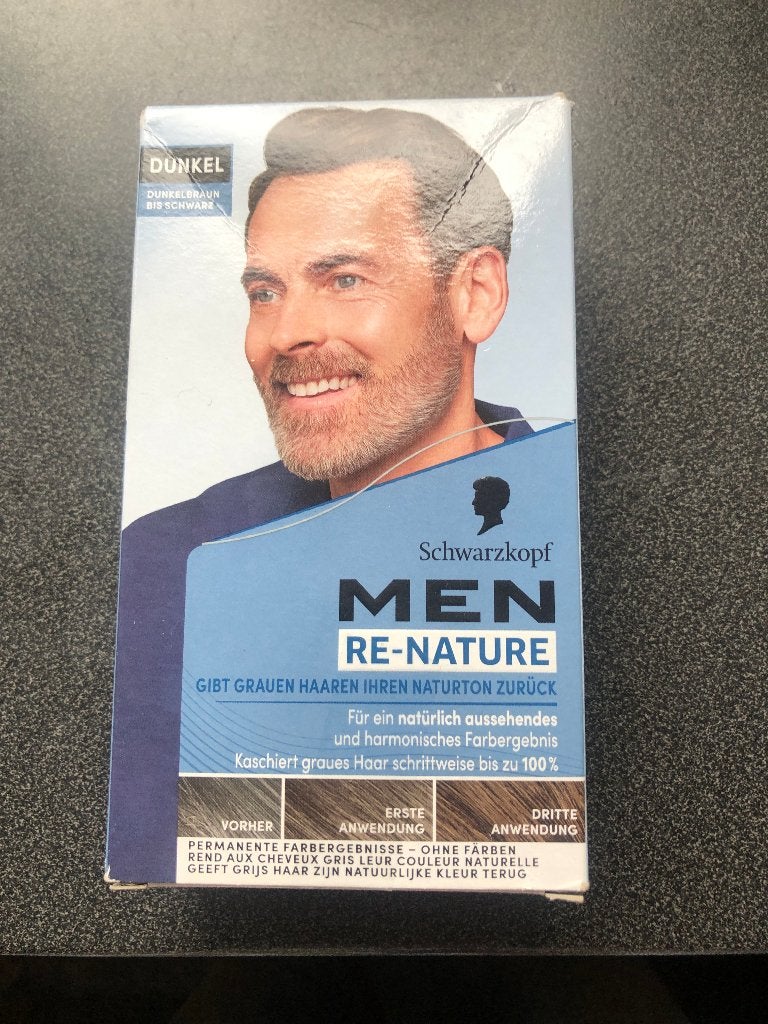 Schwarzkopf Re-Nature Cream Men Dunkelbraun - Donkerbruin, Ophalen of Verzenden, Nieuw, Overige typen